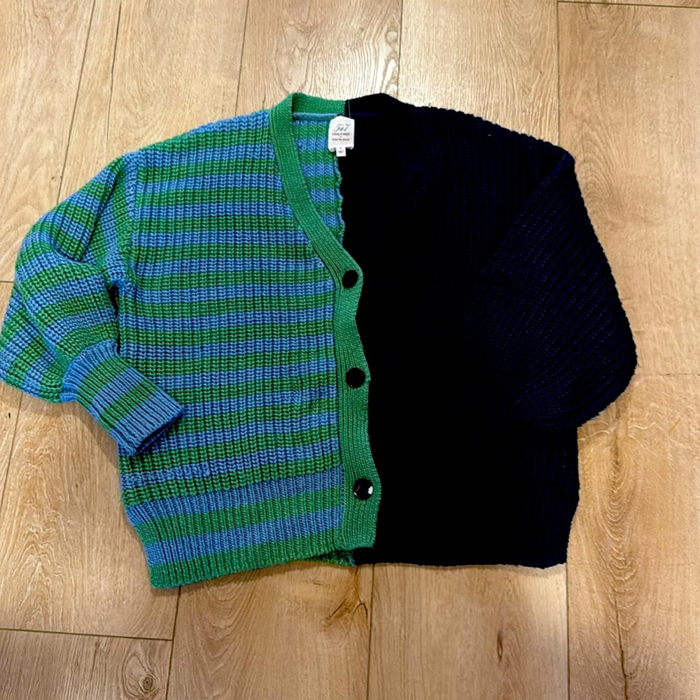 5a7 V-neck cardigan oversized